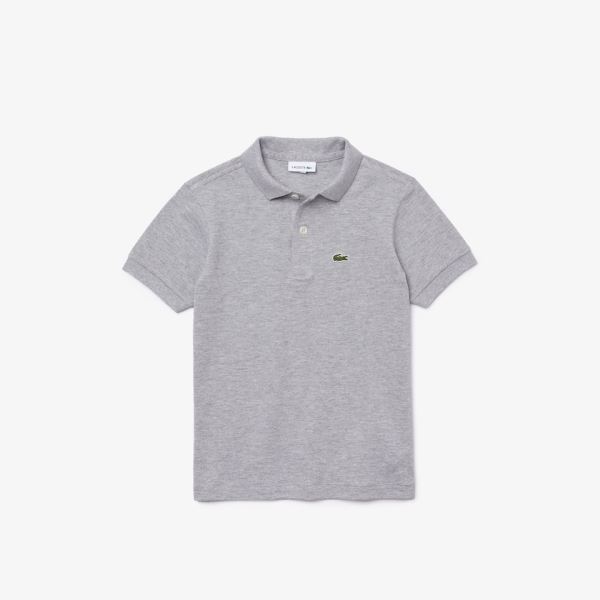 Lacoste Petit Piqué Polo - Polo Dětské Šedé | CZ-RP1mcH